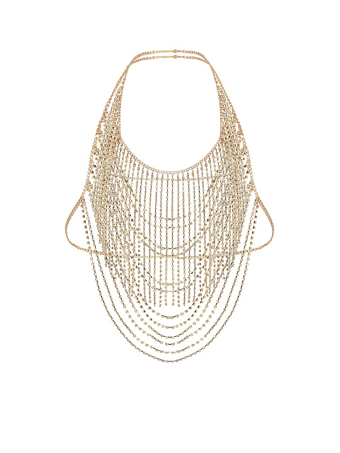 Топ из золотистых цепочек со стразами, 4 Топ из золотистых цепочек со стразами, 4