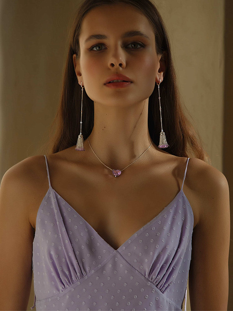 Колье из белого золота с аметистом, 2