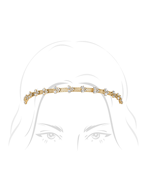 Золотистый ободок со стразами, 1