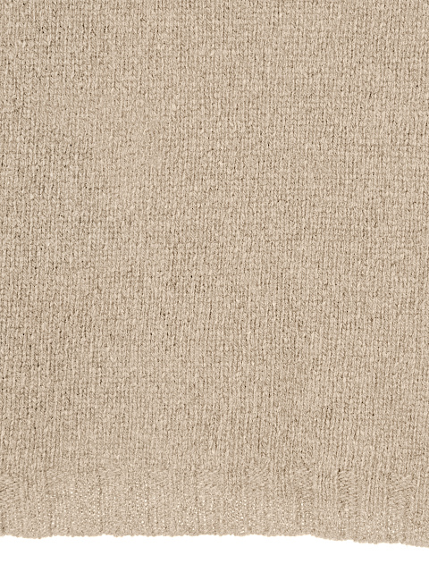 Бежевый кашемировый свитер с воротом, 3