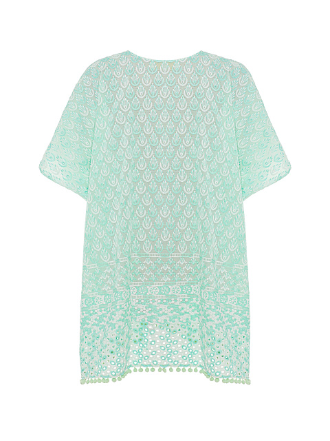 Светло-зеленое детское кимоно с завязками, 2