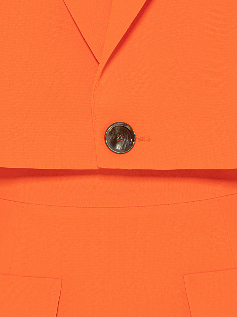 Оранжевый костюм-двойка с юбкой-миди, 4 Оранжевый костюм-двойка с юбкой-миди, 4