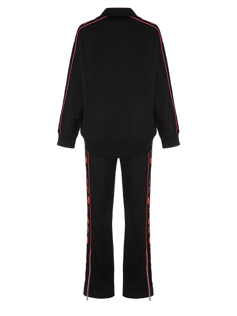 Черный трикотажный костюм с коралловой вышивкой, 2 Черный трикотажный костюм с коралловой вышивкой, 2