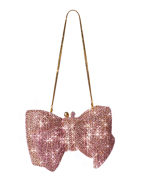 Клатч "Бант" в розовых стразах, 2