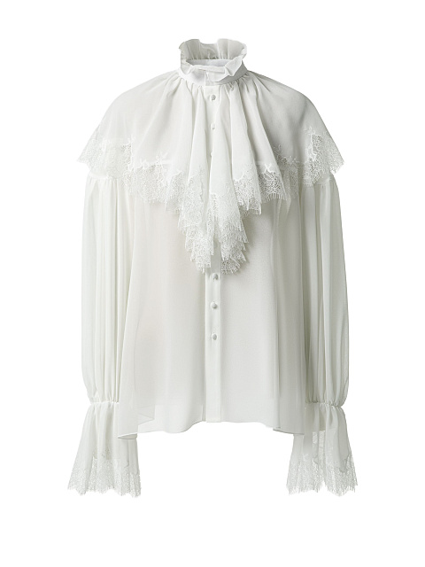 Блузка из шифона с кружевом, 1