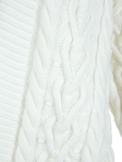 Белый кардиган с косами, 3