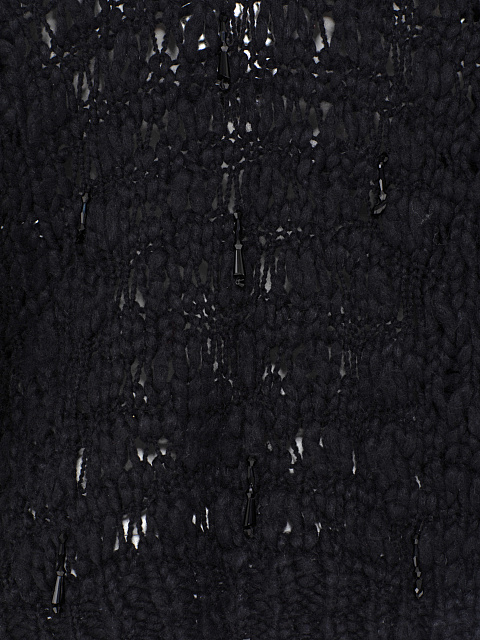 Черный пуловер из кашемира с бисером, 4 Черный пуловер из кашемира с бисером, 4