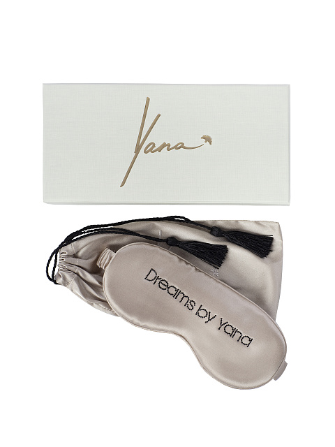 Бежевая маска для сна со стразами, 4 Бежевая маска для сна со стразами, 4