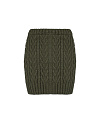 Вязаная юбка-мини цвета хаки