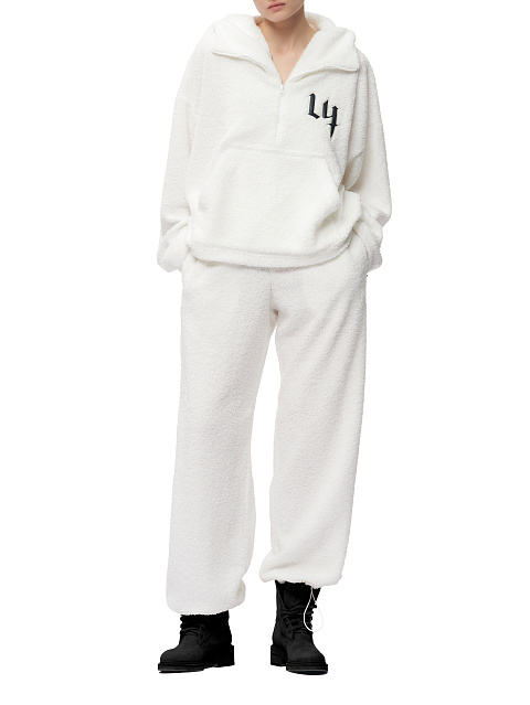 Белый спортивный костюм из ткани букле, 8