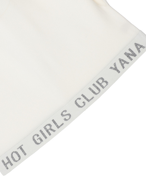 Белый трикотажный костюм Hot Girls Club с люрексом, 5