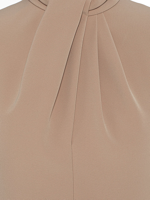 Платье-миди бежевого цвета с драпировкой, 3 Платье-миди бежевого цвета с драпировкой, 3