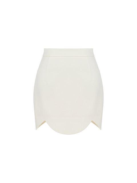 Молочный костюм-двойка с объемными рукавами, 9