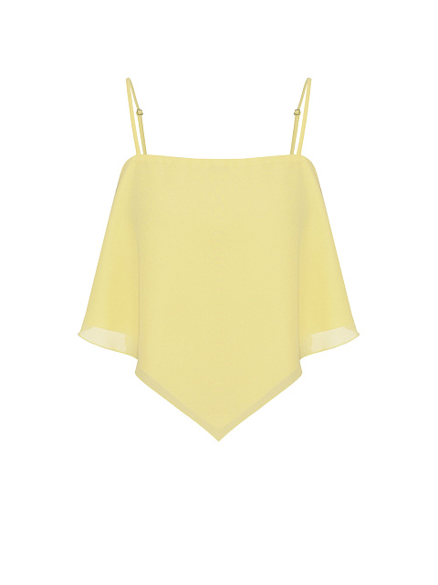 Желтый асимметричный топ из шифона, 1