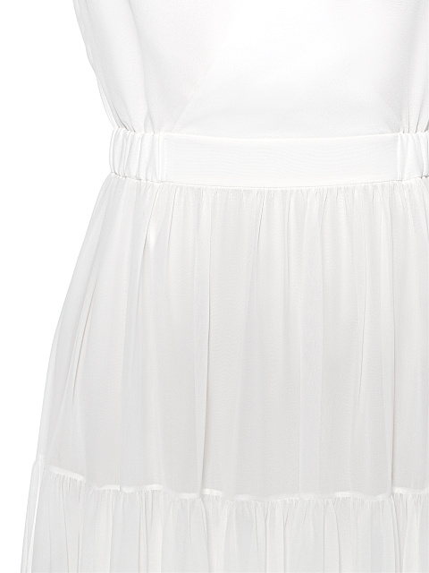 Белое платье-макси из шифона, 3