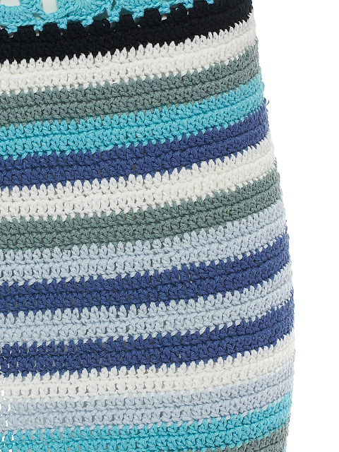 Голубая юбка-мини в технике кроше, 3 Голубая юбка-мини в технике кроше, 3