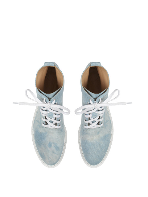 Голубые ботинки из денима, 4