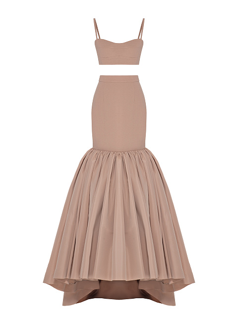 Бежевый комплект из кружева, 6