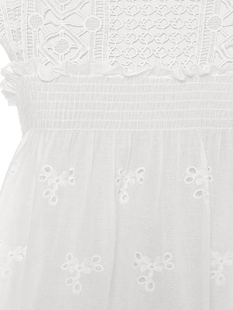 Белый хлопковый топ с перфорацией, 3 Белый хлопковый топ с перфорацией, 3