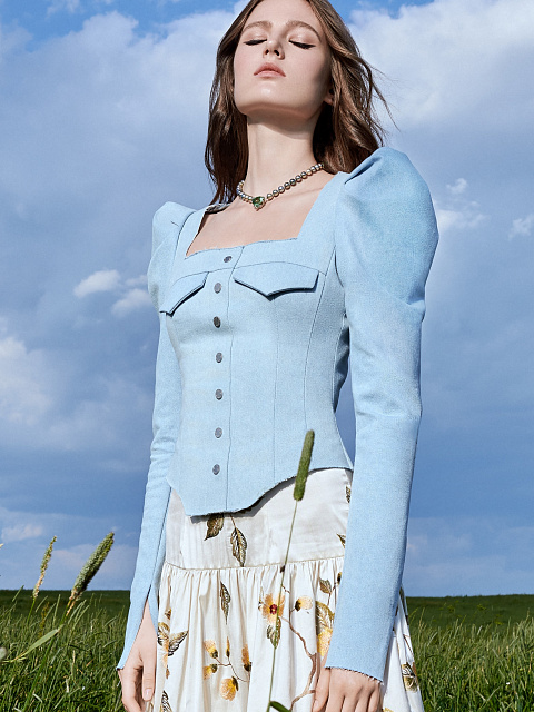 Колье из белого золота с разноцветным жемчугом и турмалинами, 7