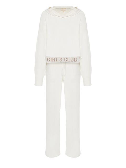 Белый костюм из кашемира Hot Girls Club, 2