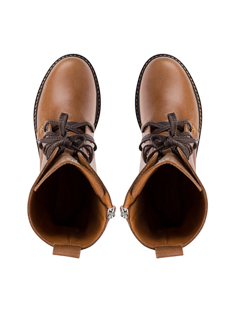 Коричневые высокие кожаные ботинки, 4 Коричневые высокие кожаные ботинки, 4