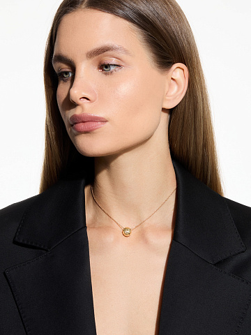 Колье с кулоном из желтого золота с бриллиантом LG, 2