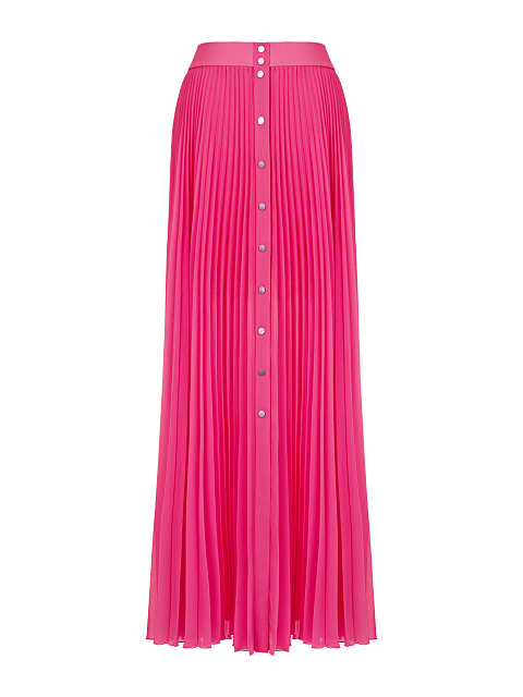 Розовый комплект из топа и юбки-миди, 3