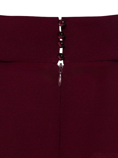 Бордовое платье-миди с драпировкой, 5