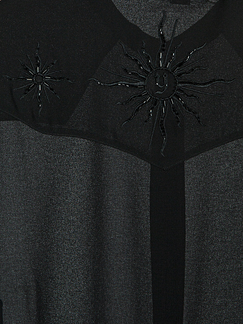 Черный комплект из платья-миди и блузки, 5