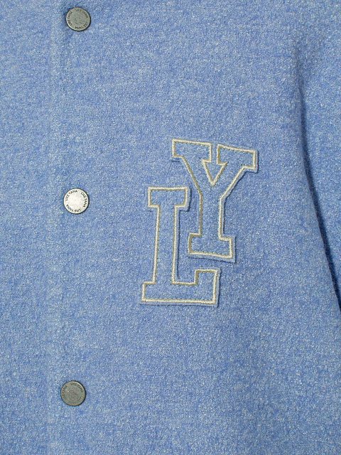 Светло-синий шерстяной бомбер LY, 4