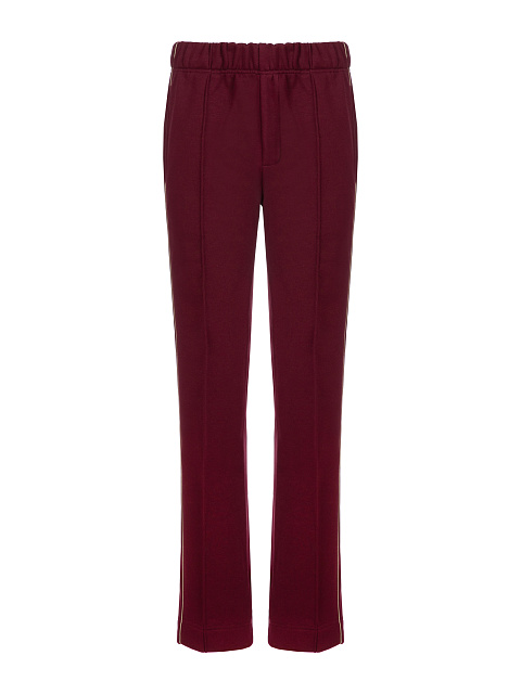 Бордовый костюм с укороченной толстовкой и вышивкой YD, 3 Бордовый костюм с укороченной толстовкой и вышивкой YD, 3