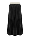 Черная плиссированная юбка-миди