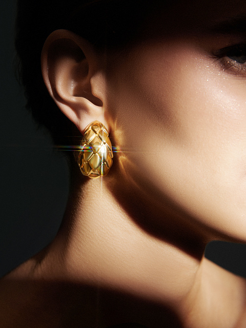 Серьги "Dragon" из желтого золота, 3