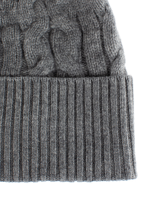 Серая вязаная шапка из кашемира, 2