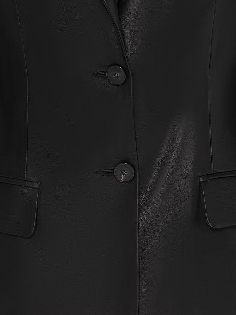 Черный жакет из кожи, 3