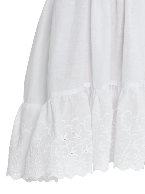 Белый топ из хлопка с бретелями на завязках, 4