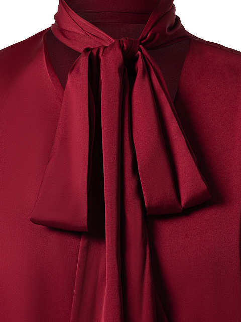 Бордовое платье-мини, 3