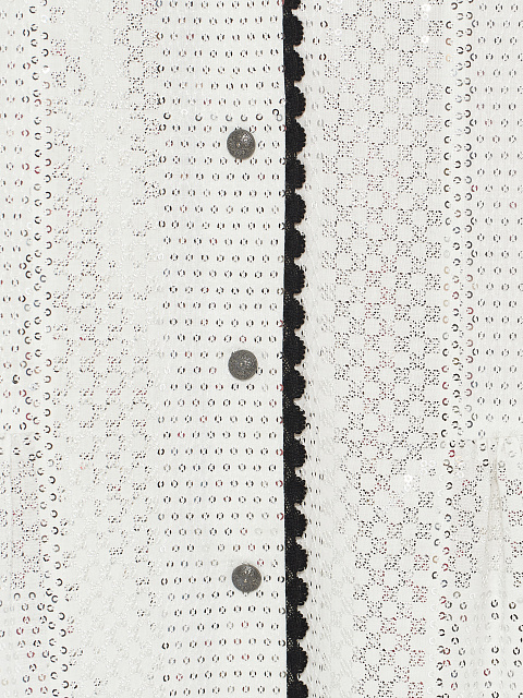 Белое платье-мини из хлопка в пайетках, 3