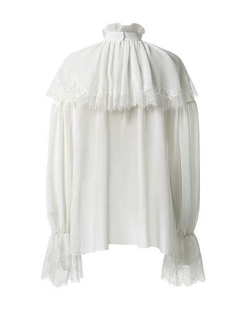 Блузка из шифона с кружевом, 2