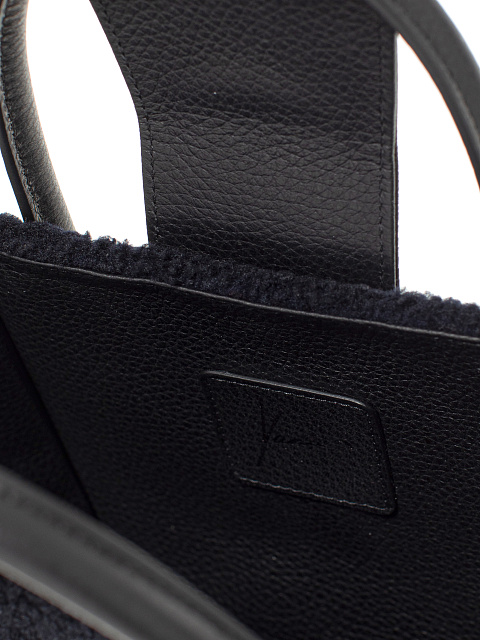 Черная сумка из овчины с лилией, 5 Черная сумка из овчины с лилией, 5