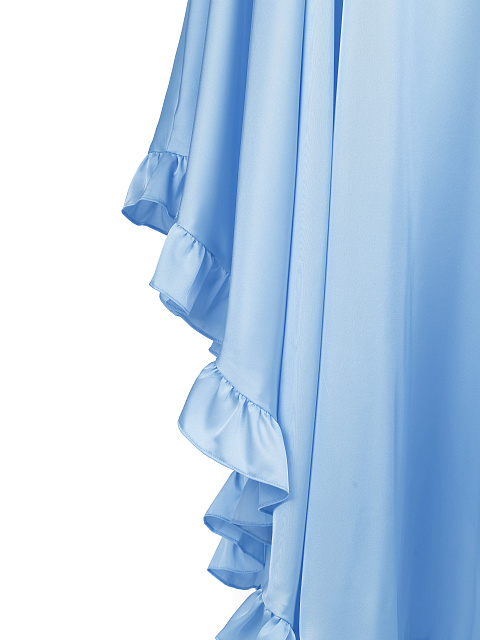 Синий сарафан из вискозы с рюшами, 4