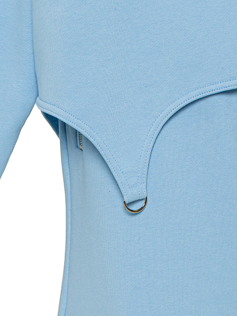 Голубой трикотажный костюм с брюками-карго, 5