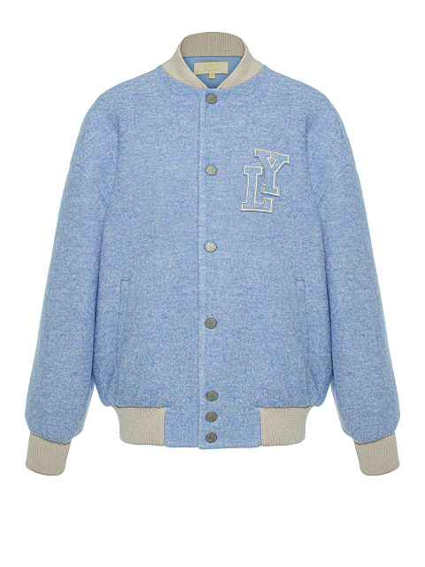 Светло-синий шерстяной бомбер LY, 1