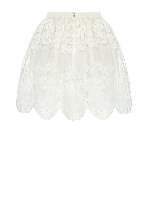 Молочный подъюбник из хлопка и кружева, 2