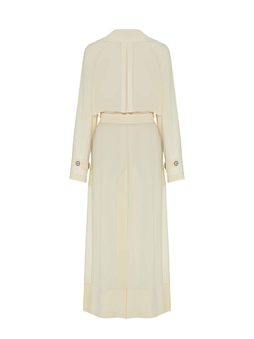 Молочный шифоновый тренч, 2