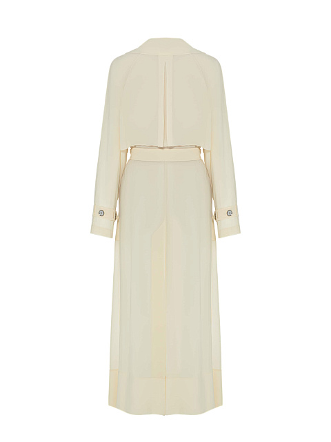 Молочный шифоновый тренч, 2