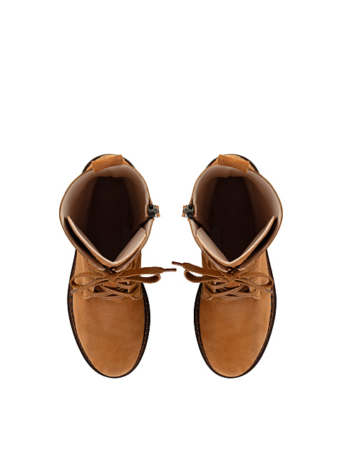 Коричневые высокие замшевые ботинки, 4