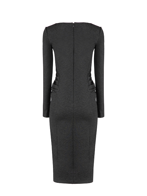 Темно-серое платье-миди из вискозы, 2