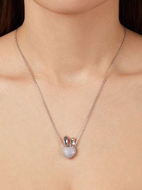 Колье с кулоном из белого золота и бриллиантов, 2